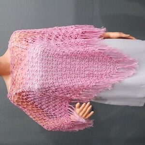 Chic Pink Crochet Wrap